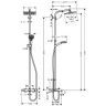 Hansgrohe Crometta E 240 SHP Душевая система 138см, с верхним душем 240х240мм., ручным душем и термостатическим смесителем, цвет: хром