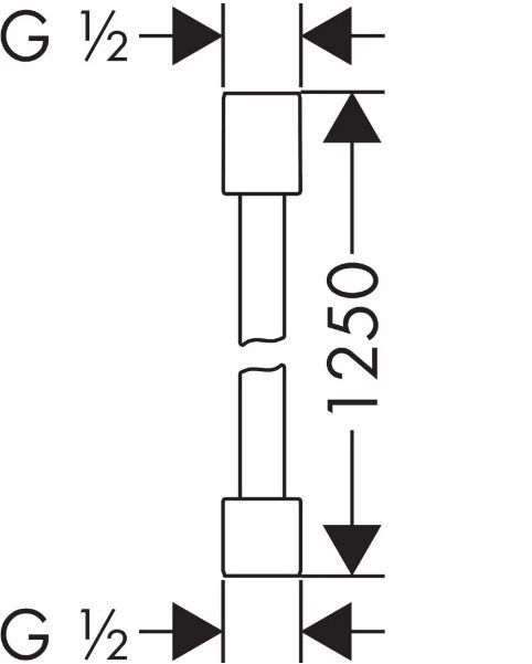 Axor Starck Шланг для душа 125см., с металлическим эффектом, цвет: полированное золото