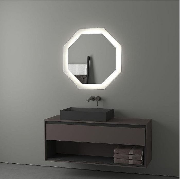 Зеркало Evoform Ledshine 80x80 BY 2505 с подсветкой 25.5 W - без выключателя - нейтральный белый свет