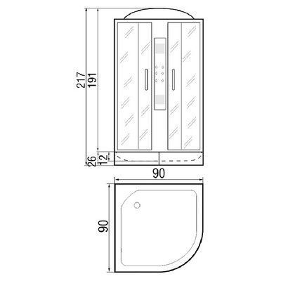 Душевая кабина River Lena 90/26 МТ Душевая кабина River Lena 90/26 МТ
