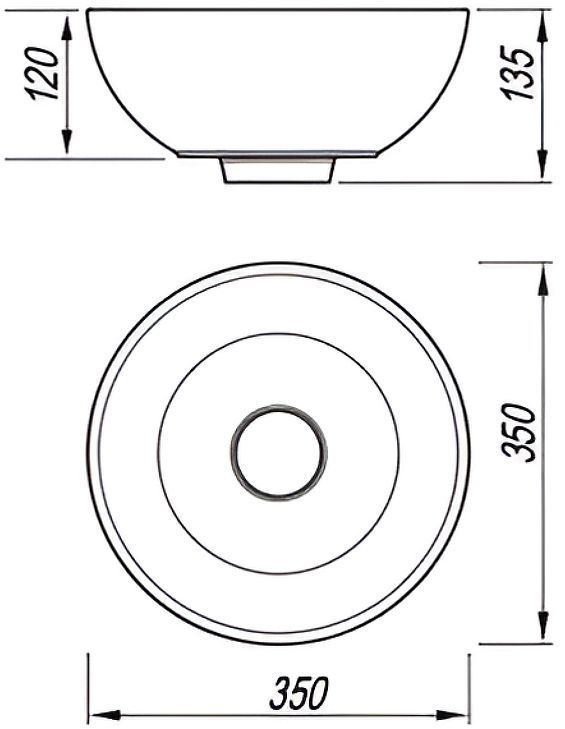 Раковина-чаша Florentina Алтея 35R 10.290.00350.001 цвет Белый