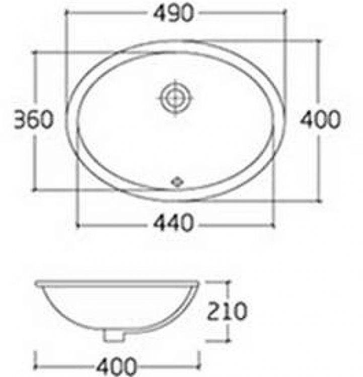 Раковина Bronze de Luxe 50 1707 Белая