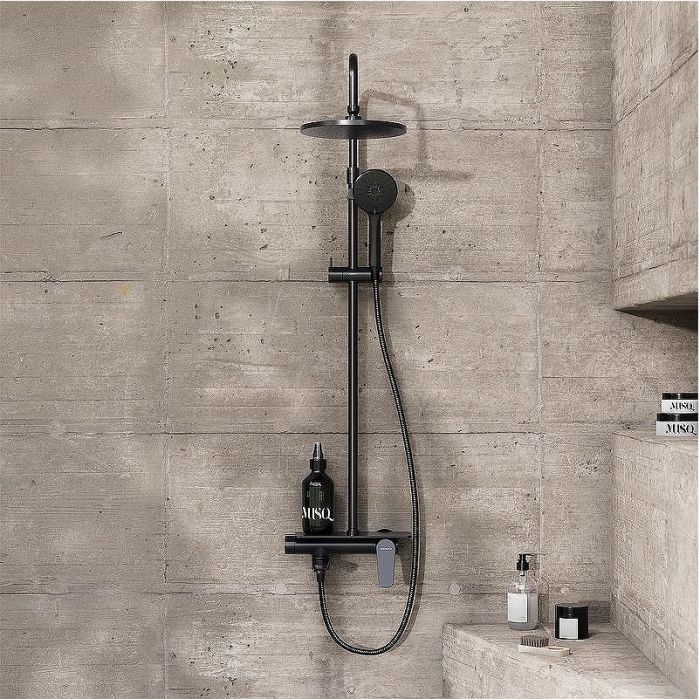 Душевая система Damixa Jupiter 977730300 Черная матовая