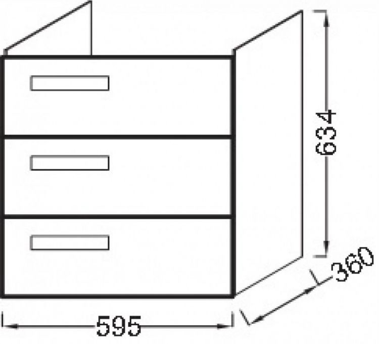 Тумба под раковину Jacob Delafon Rythmik 60 см EB1306-E10 Квебекский дуб