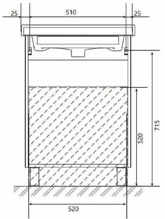 Тумба под раковину 1MarKa Gaula 60Н У92515 White