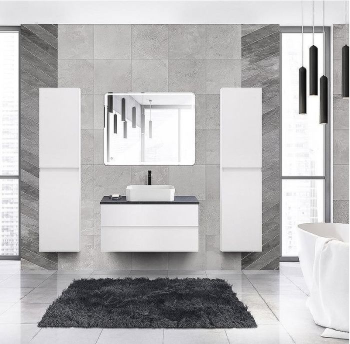 Тумба под раковину Cezares Molveno 46 100 MOLVENO 46-100-2C-SO-BG подвесная Bianco Ghiaccio