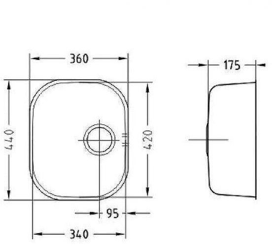 Кухонная мойка Alveus Variant 20 SAT-90 420x340x175 1009012 Сатинированная сталь