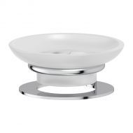 Держатель с мыльницей настольный (матовое стекло; хром) AWE 002 Держатель с мыльницей настольный (матовое стекло; хром) AWE 002