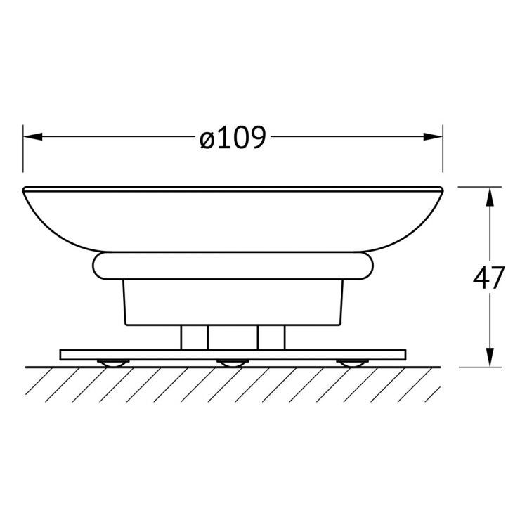 Держатель с мыльницей настольный (матовое стекло; хром) AWE 002 Держатель с мыльницей настольный (матовое стекло; хром) AWE 002