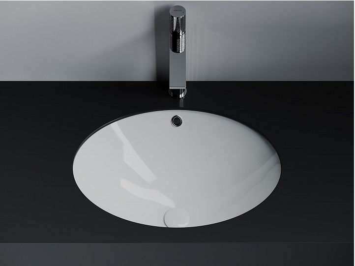 Раковина встраиваемая снизу CERAMICANOVA Era овальная, цвет белый CN6081