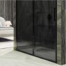 Душевая дверь Maybah Glass MGD-1288-6 1200x1950 раздвижная профиль Черный стекло графитовое матовое
