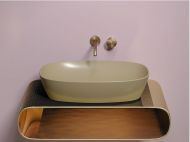 Умывальник CERAMICANOVA Element чаша накладная овальная (цвет Капучино Матовый) CN6049MC