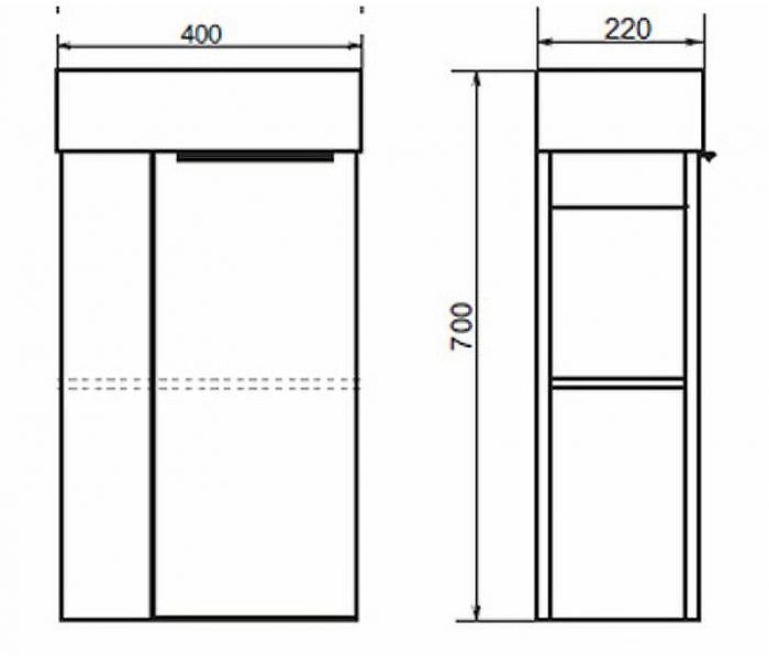 Тумба с раковиной Comforty Матэ 40 00-00000833 подвесная Дуб дымчатый