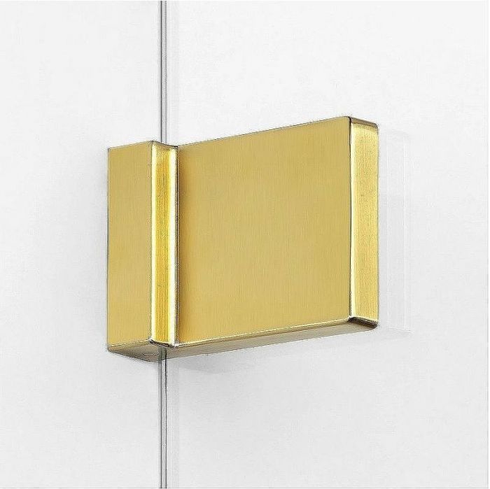Душевая дверь New Trendy Avexa Gold 90 R EXK-1717 профиль Брашированное золото стекло прозрачное