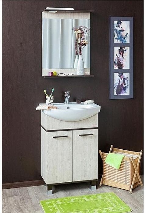 Тумба под раковину Sanflor Толедо 75 Н0000001277 Северное дерево светлое