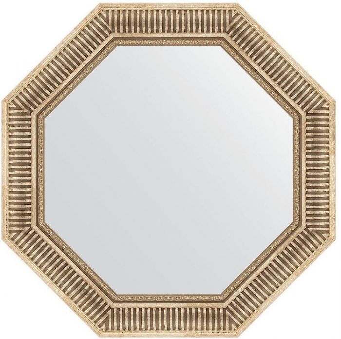 Зеркало Evoform Octagon 72х72 BY 7362 в багетной раме - Серебряный акведук 93