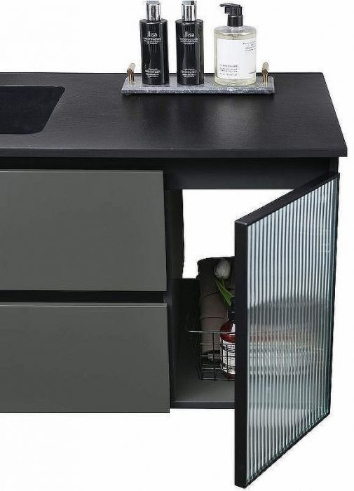 Тумба с раковиной Orans BC-2055-1200L 120 2055120L подвесная Темно-серая
