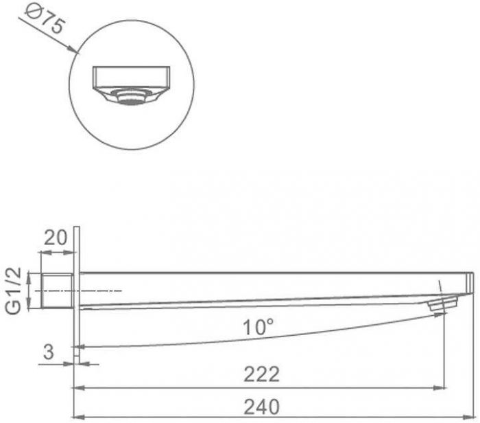 Излив для смесителя Raglo R473.61.03 цвет Золото матовое