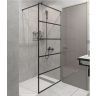 Душевая перегородка STWORKI Кронборг 110 LOFT-GW-110х220 профиль Черный матовый стекло прозрачное