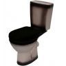 Унитаз компакт Rosa Рио 4640021065761 Черный декор с бачком и сиденьем Унитаз компакт Rosa Рио 4640021065761 Черный декор с бачком и сиденьем