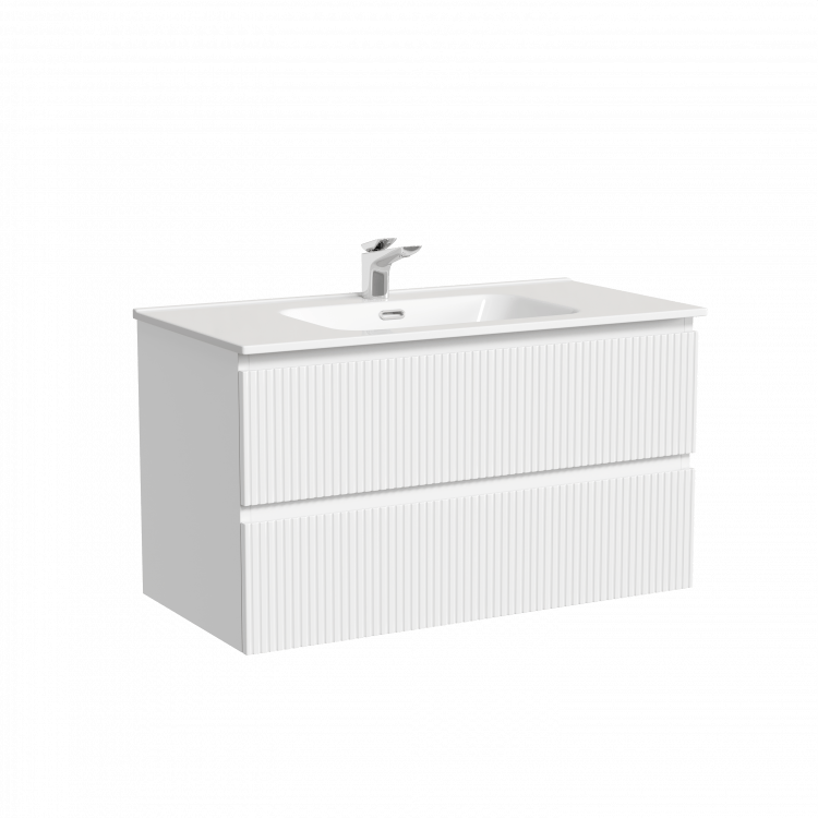 Тумба подвесная SANCOS Snob T 890х445х500, c двумя ящиками оснащенными доводчиками, Bianco,SNT90W