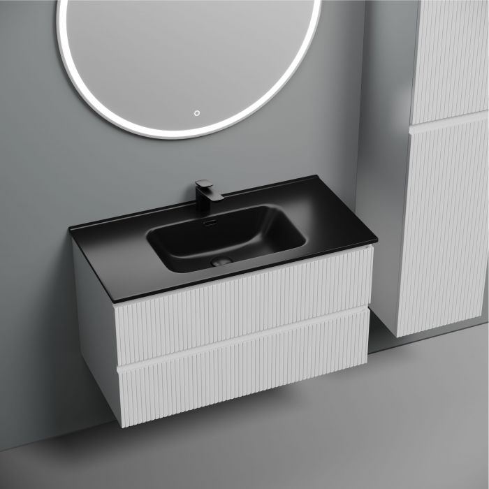 Тумба подвесная SANCOS Snob T 890х445х500, c двумя ящиками оснащенными доводчиками, Bianco,SNT90W