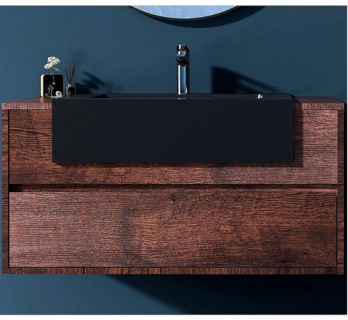 Тумба с раковиной Black&White Universe U903.1000-2 100 903U10002 подвесная Rose wood