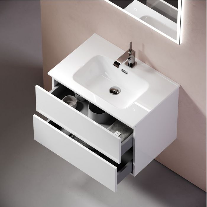 Тумба подвесная SANCOS под раковину Urban, белый глянец 690х450х550, UR70W