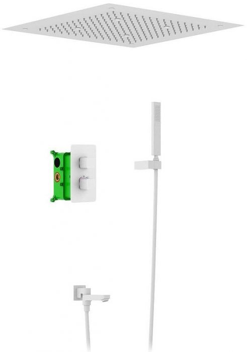 Душевая система Timo Petruma SX-5019/16SM с термостатом Белая матовая