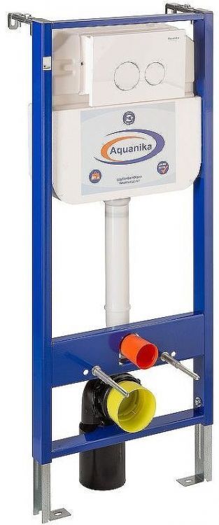 Инсталляция Aquanika Basic 10.702.450.02.05W для унитаза с Белой клавишей смыва Инсталляция Aquanika Basic 10.702.450.02.05W для унитаза с Белой клавишей смыва