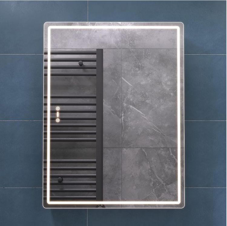 Зеркальный шкаф Vigo Geometry Step 60 301 с подсветкой цвет Белый