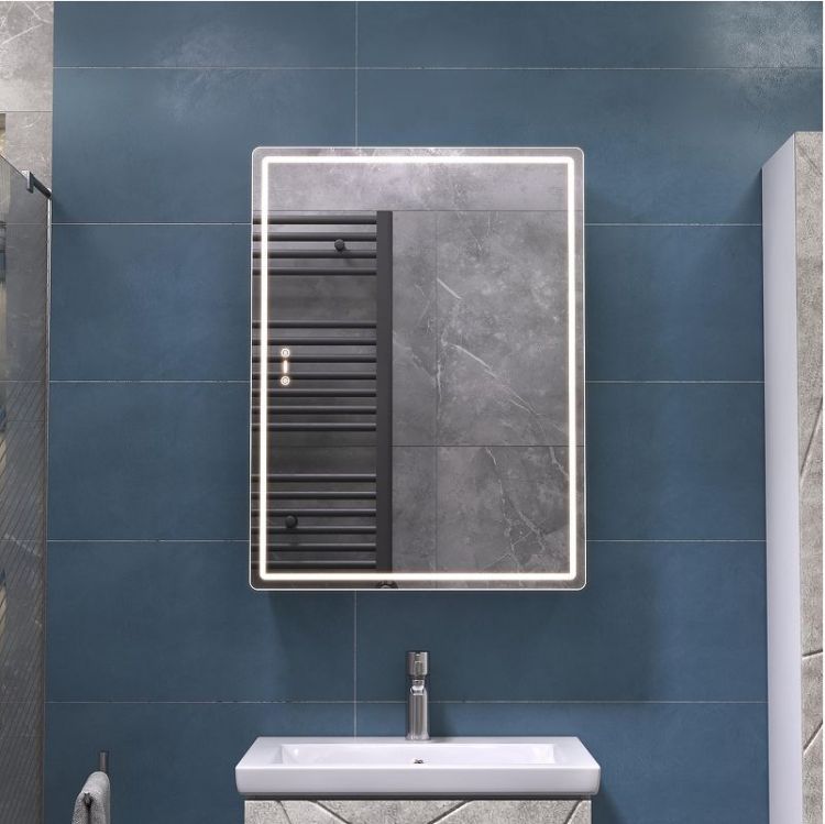 Зеркальный шкаф Vigo Geometry Step 60 301 с подсветкой цвет Белый