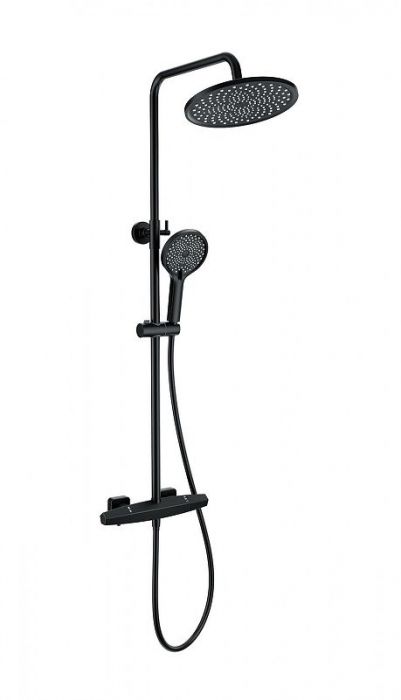 Душевая система Wonzon & Woghand Neo WW-B3045-A-MB с термостатом цвет Черный матовый