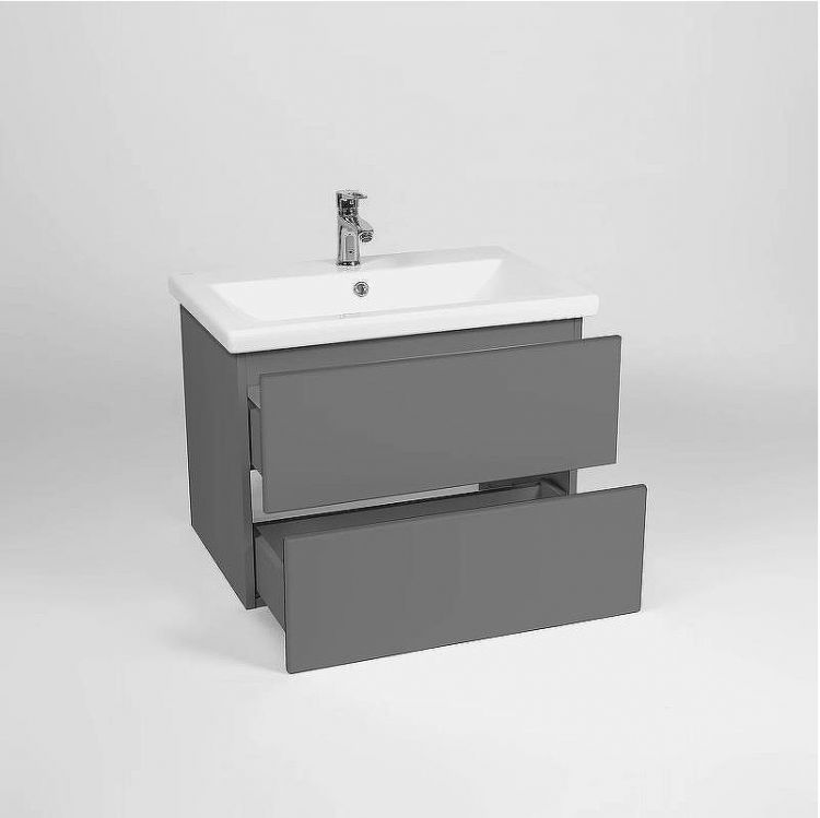 Тумба под раковину VIANT София 80 VSOF80COG-T2YP подвесная Графит