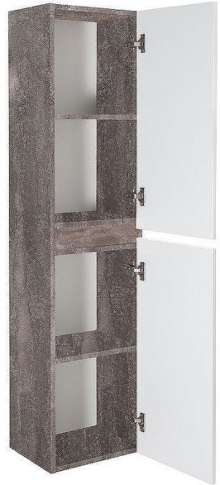 Шкаф пенал Runo Модена 35 00-00001422 подвесной Железный камень Белый