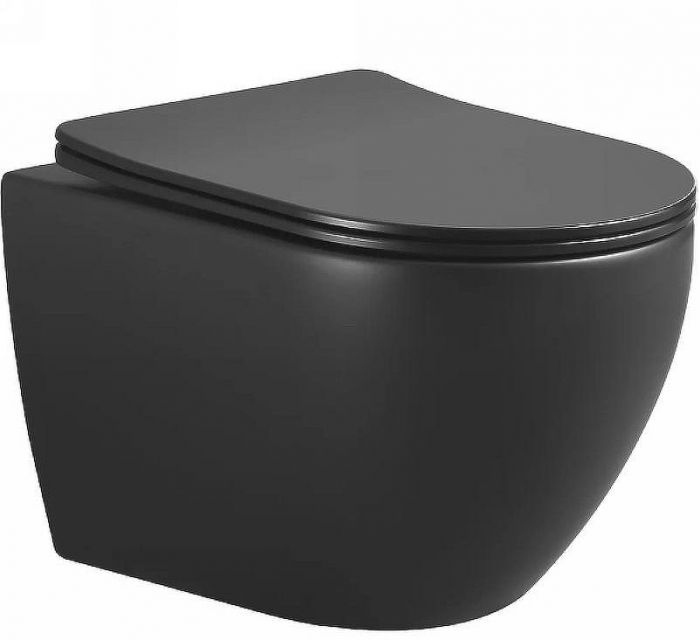 Унитаз Boheme Nero 961/2 подвесной Черный матовый без сиденья
