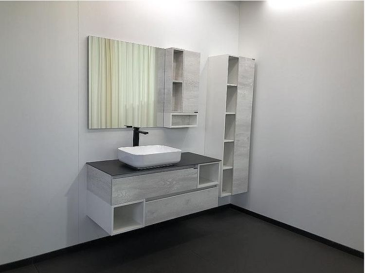 Шкаф пенал Comforty Прага 45 00004136272 подвесной Дуб белый