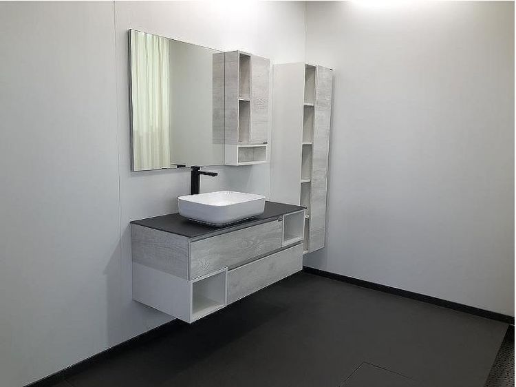 Шкаф пенал Comforty Прага 45 00004136272 подвесной Дуб белый