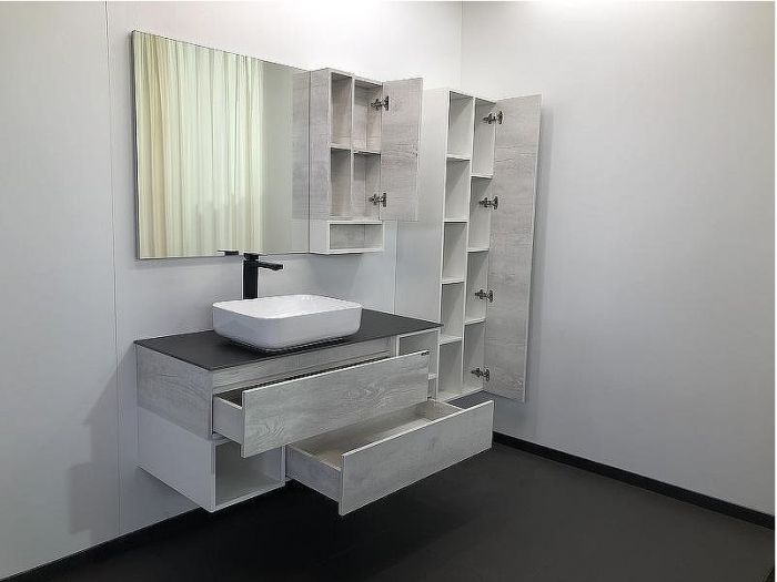 Шкаф пенал Comforty Прага 45 00004136272 подвесной Дуб белый