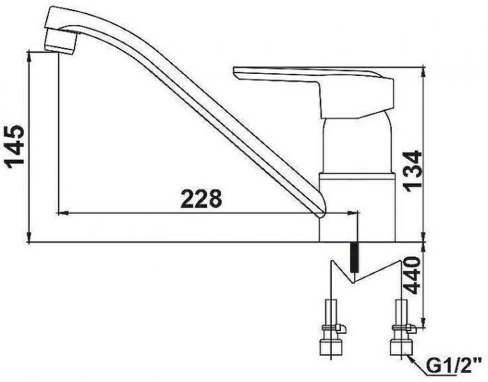 Смеситель для кухни Kaiser Orbit 20033 Хром