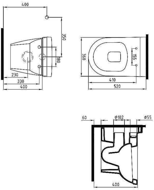 Унитаз Bien Orion ORKA052AMVP0W3000 подвесной с сиденьем Микролифт Унитаз Bien Orion ORKA052AMVP0W3000 подвесной с сиденьем Микролифт