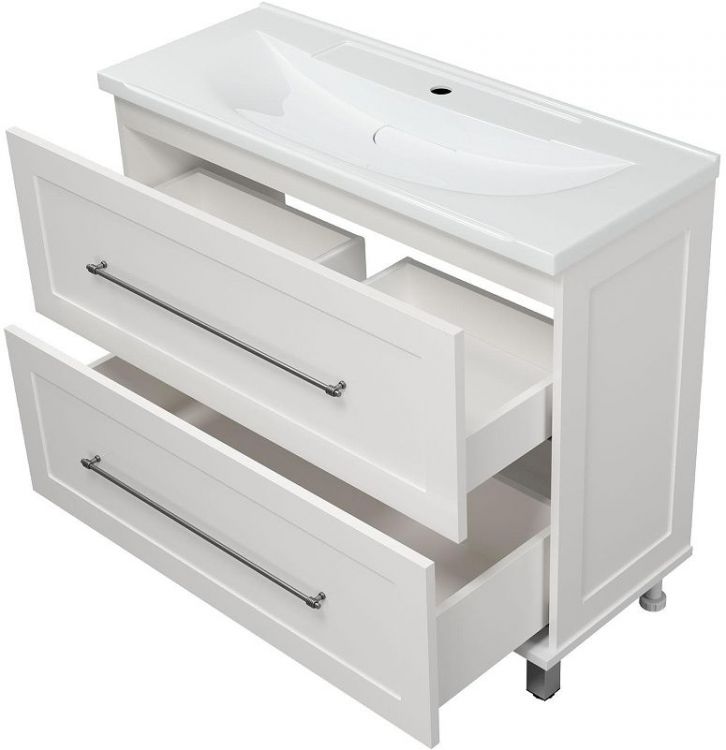 Тумба с раковиной Misty Марта 100 УТ000013290 Белая Тумба с раковиной Misty Марта 100 УТ000013290 Белая