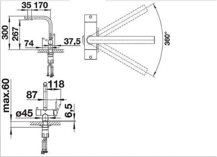 Смеситель для кухни Blanco Fontas II 525141 Белый