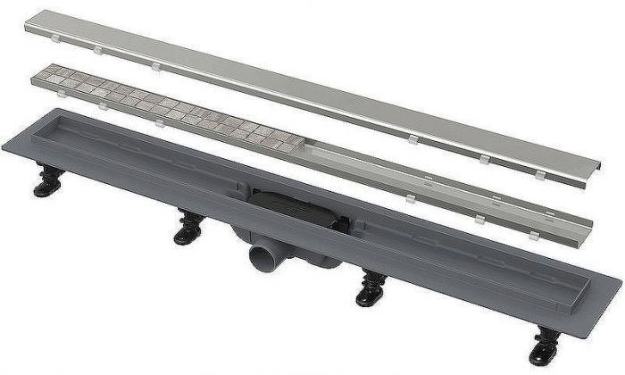 Душевой лоток Alcaplast APZ19-650 с решеткой Нержавеющая сталь / под плитку