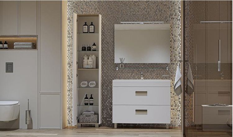 Шкаф пенал Velvex Orlando 40 pn.ORL.40 Белый матовый