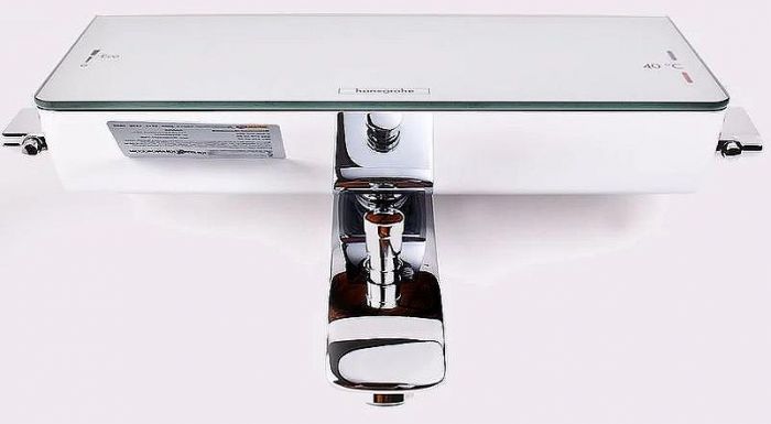 Смеситель для ванны Hansgrohe Ecostat Select 13141400 с термостатом Хром Белый