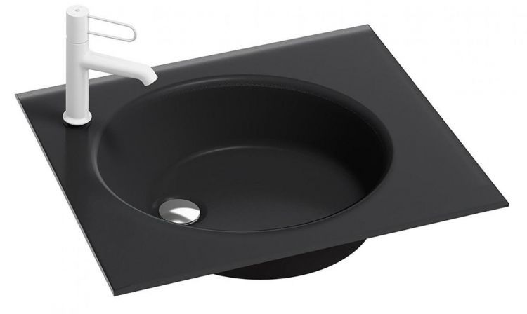 Раковина 61 см Jacob Delafon Odeon Rive Gauche EB2560-DE2, матовый чёрный