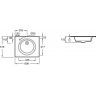 Раковина 61 см Jacob Delafon Odeon Rive Gauche EB2560-DE2, матовый чёрный