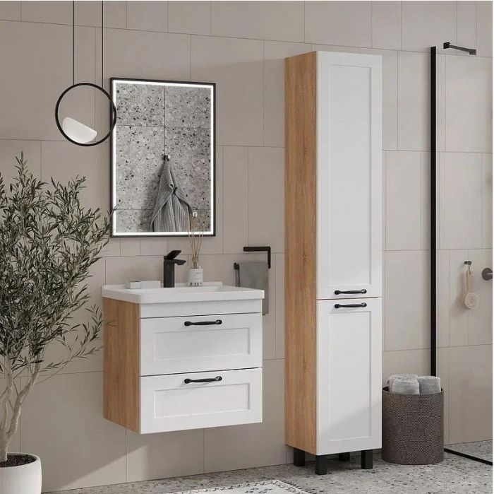 Тумба под раковину Equil Lago 70 tpLAGO70.2Y-04 подвесная цвет Белый Дуб сонома