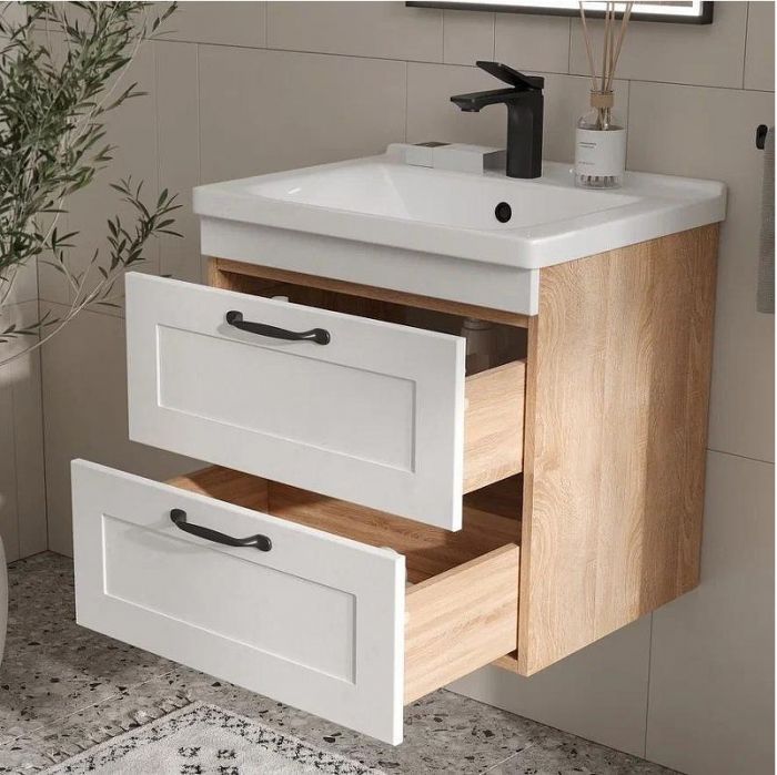 Тумба под раковину Equil Lago 70 tpLAGO70.2Y-04 подвесная цвет Белый Дуб сонома